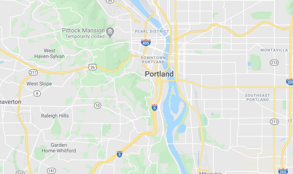 Portland service area map