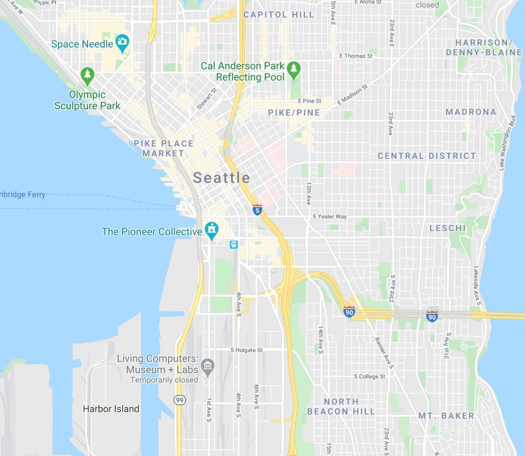 Seattle service area map